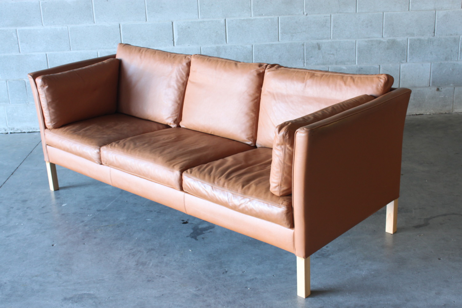 Tan Leather Sofa The Vintage Shop