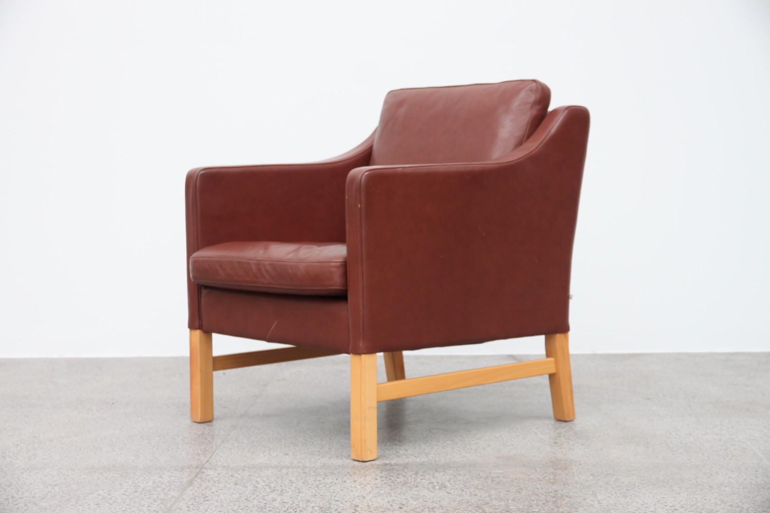 Danish Leather Armchair The Vintage Shop