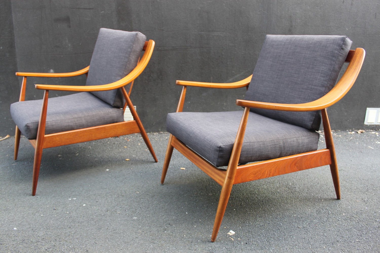 Pair of Peter Hvidt Arm Chairs