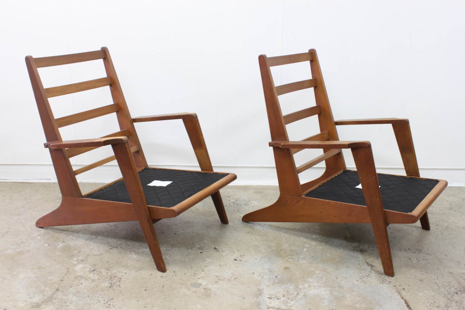 Oak 1950s Lounge Chairs