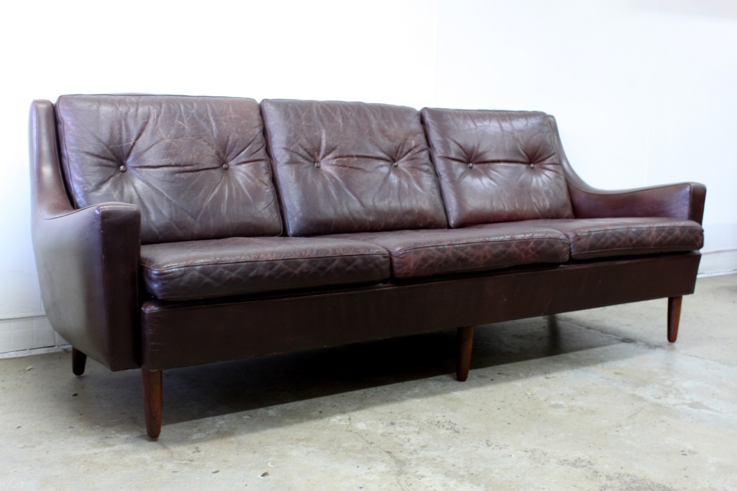 Vintage Leather Sofa by Georg Thams