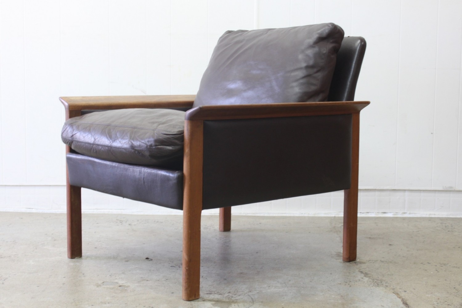 Leather Arm Chairs by Hans Olsen