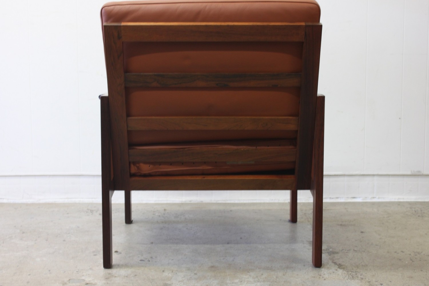 Tan Leather Arm Chairs by Illum WikkelsØ