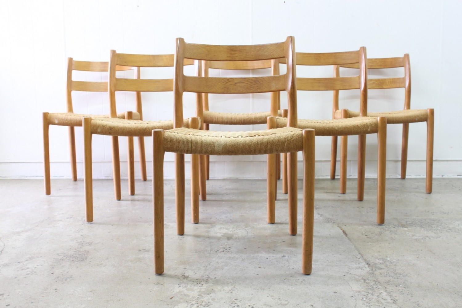 Oak Dining Chairs By Niels Moller