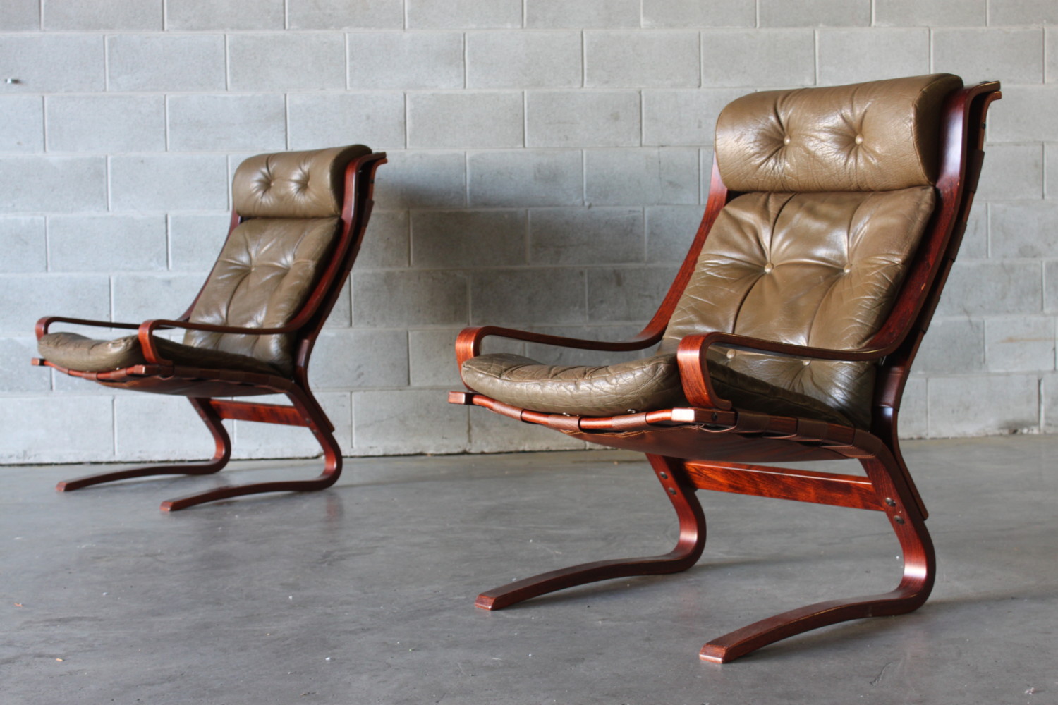 Leather Bentwood Loungers