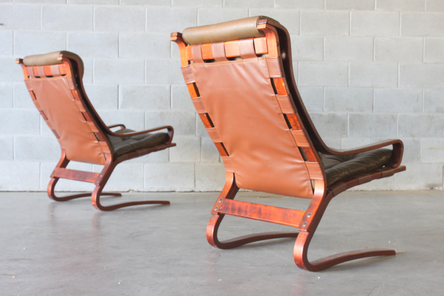 Leather Bentwood Loungers
