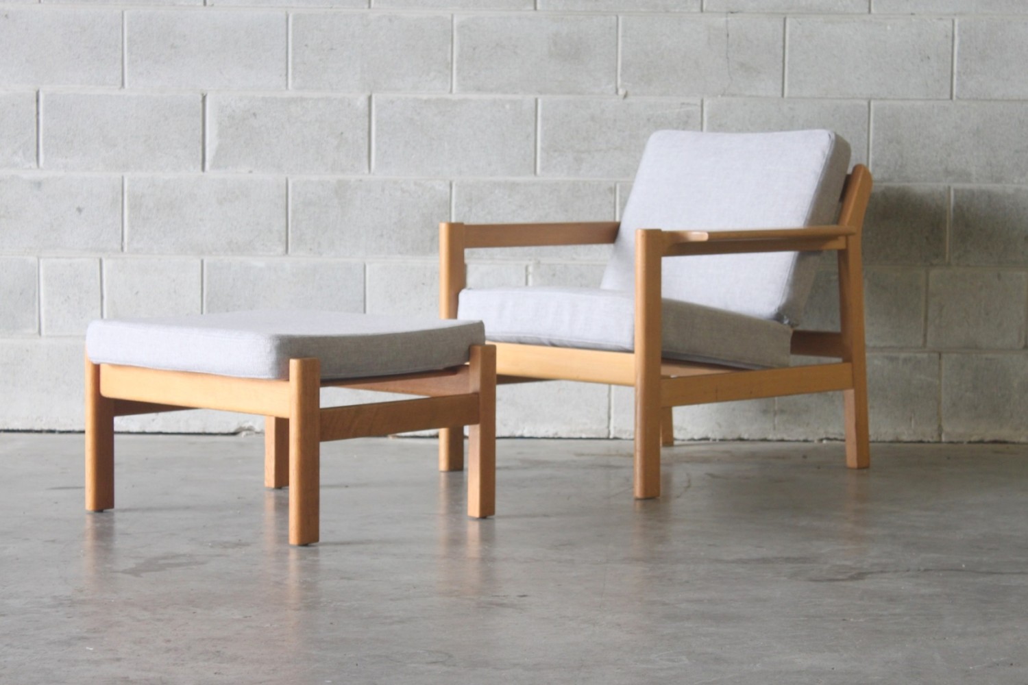 Armchair + Footstool By Borge Mogensen