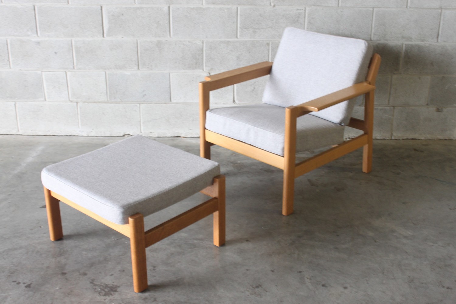 Armchair + Footstool By Borge Mogensen