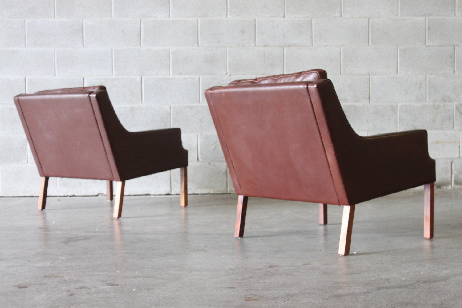 Leather Armchairs  by George Thams