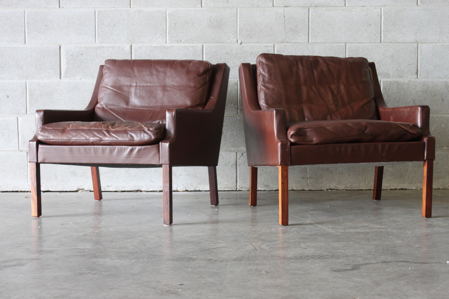 Leather Armchairs  by George Thams