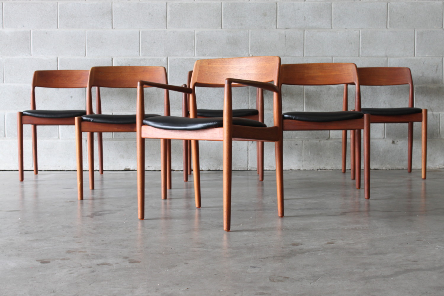 Danish Dining Chairs with carvers