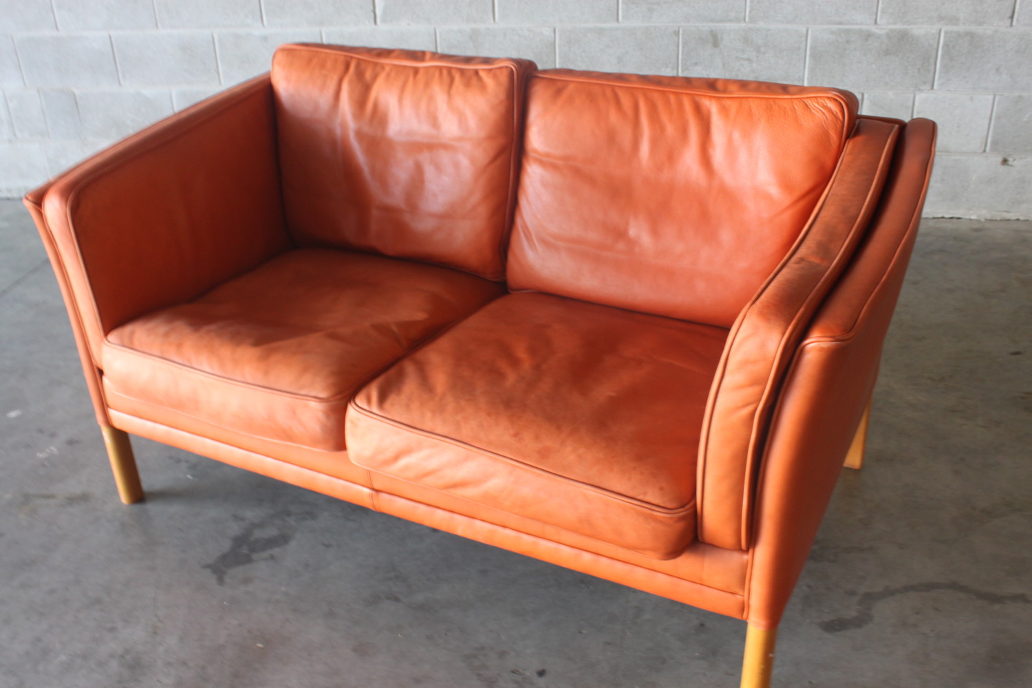 Danish Leather Two Seater