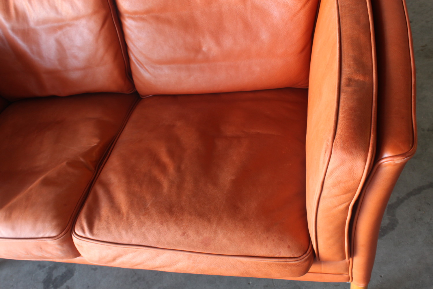 Danish Leather Two Seater