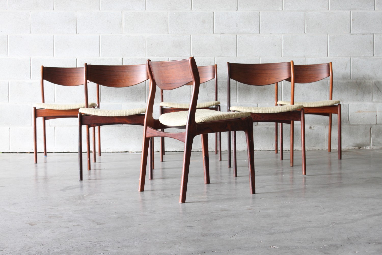 Rosewood Dining Chairs By P.E Jorgensen Sold