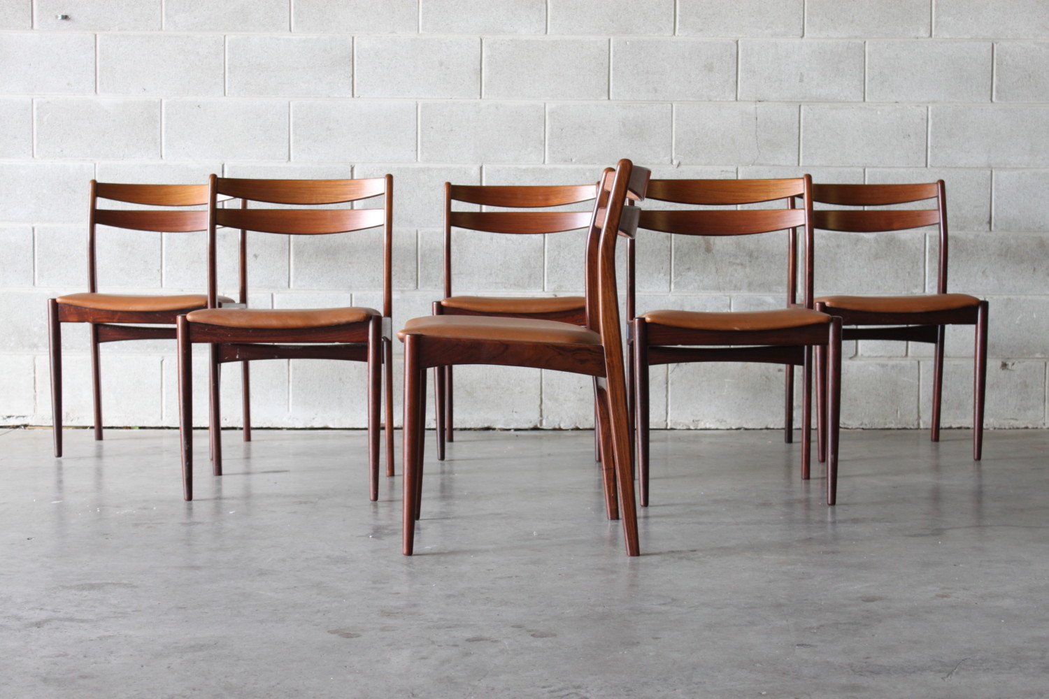 Rosewood & Leather Dining Chairs