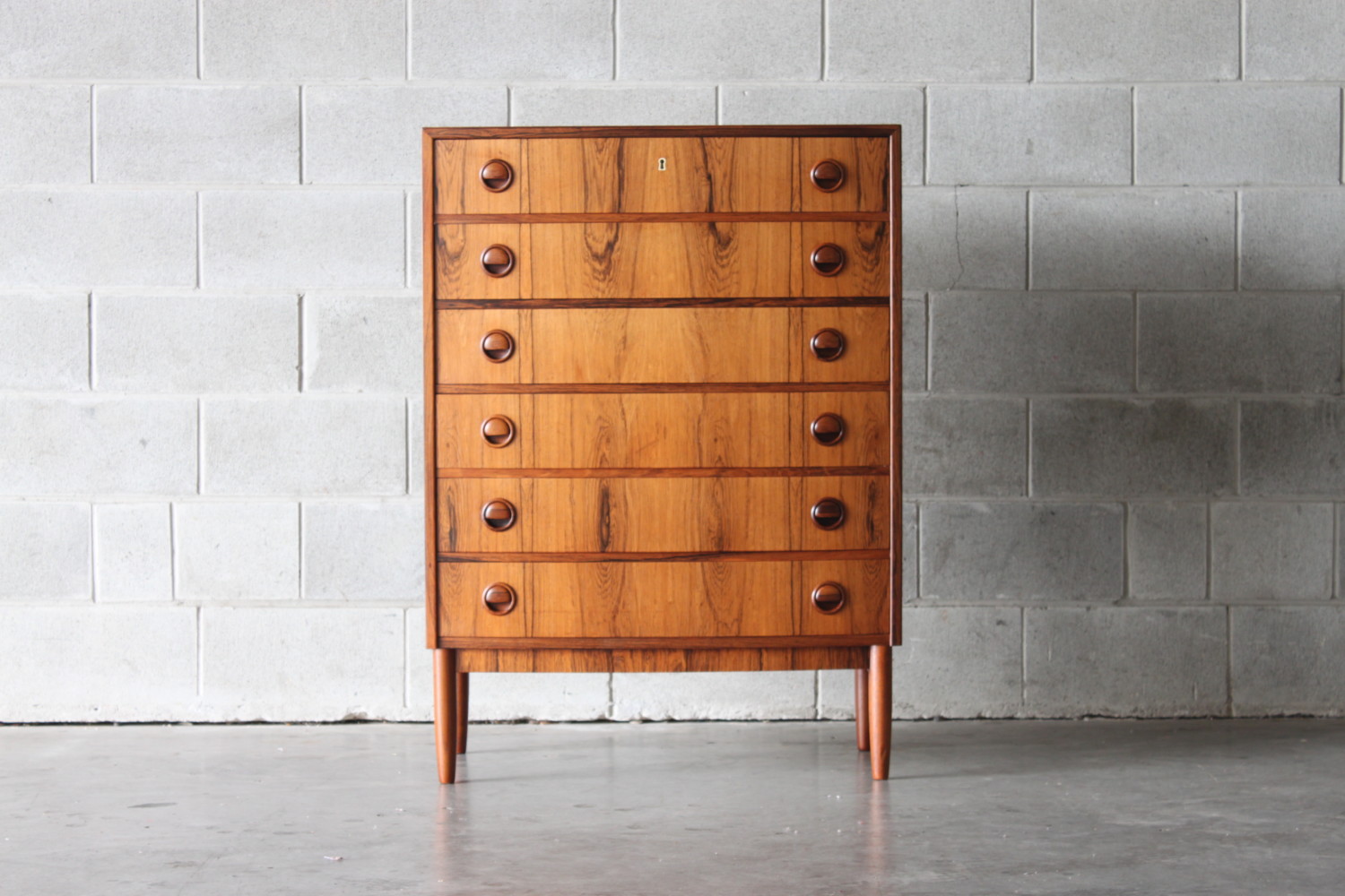 Bow Front Rosewood Tallboy