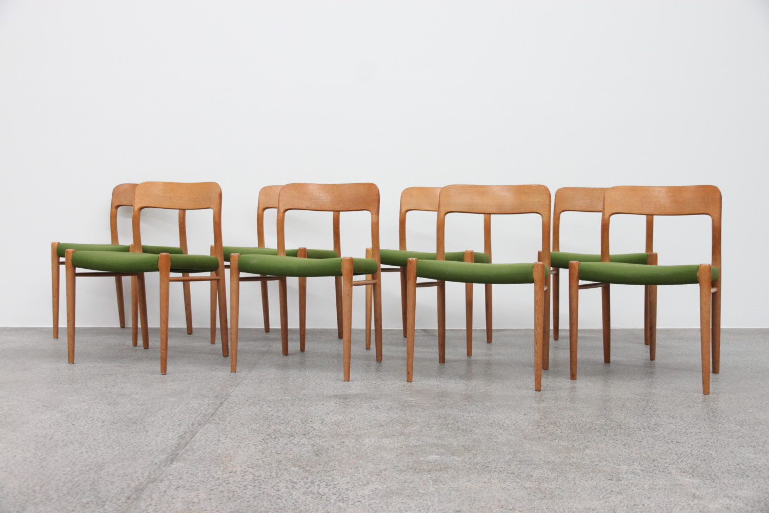 Oak Dining Chairs by Niels Moller