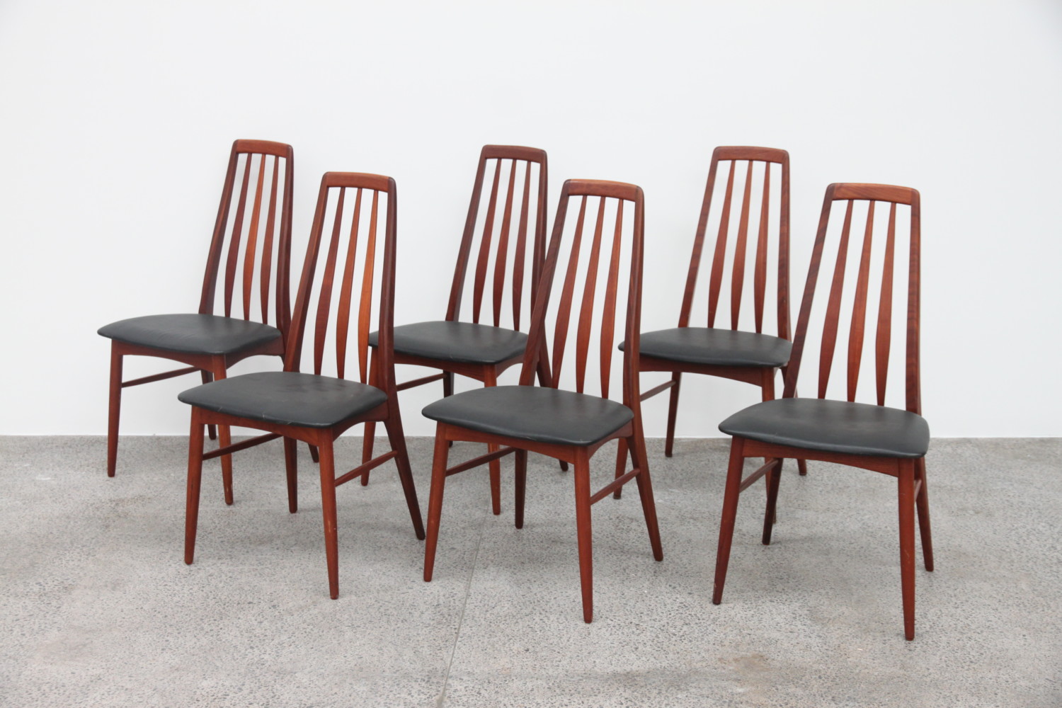 Danish High Back Dining Chairs by Niels Koefoed