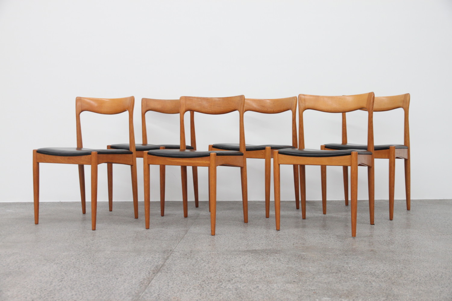 Oak & Leather Dining Chairs