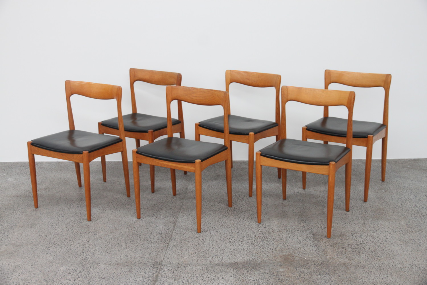 Oak & Leather Dining Chairs