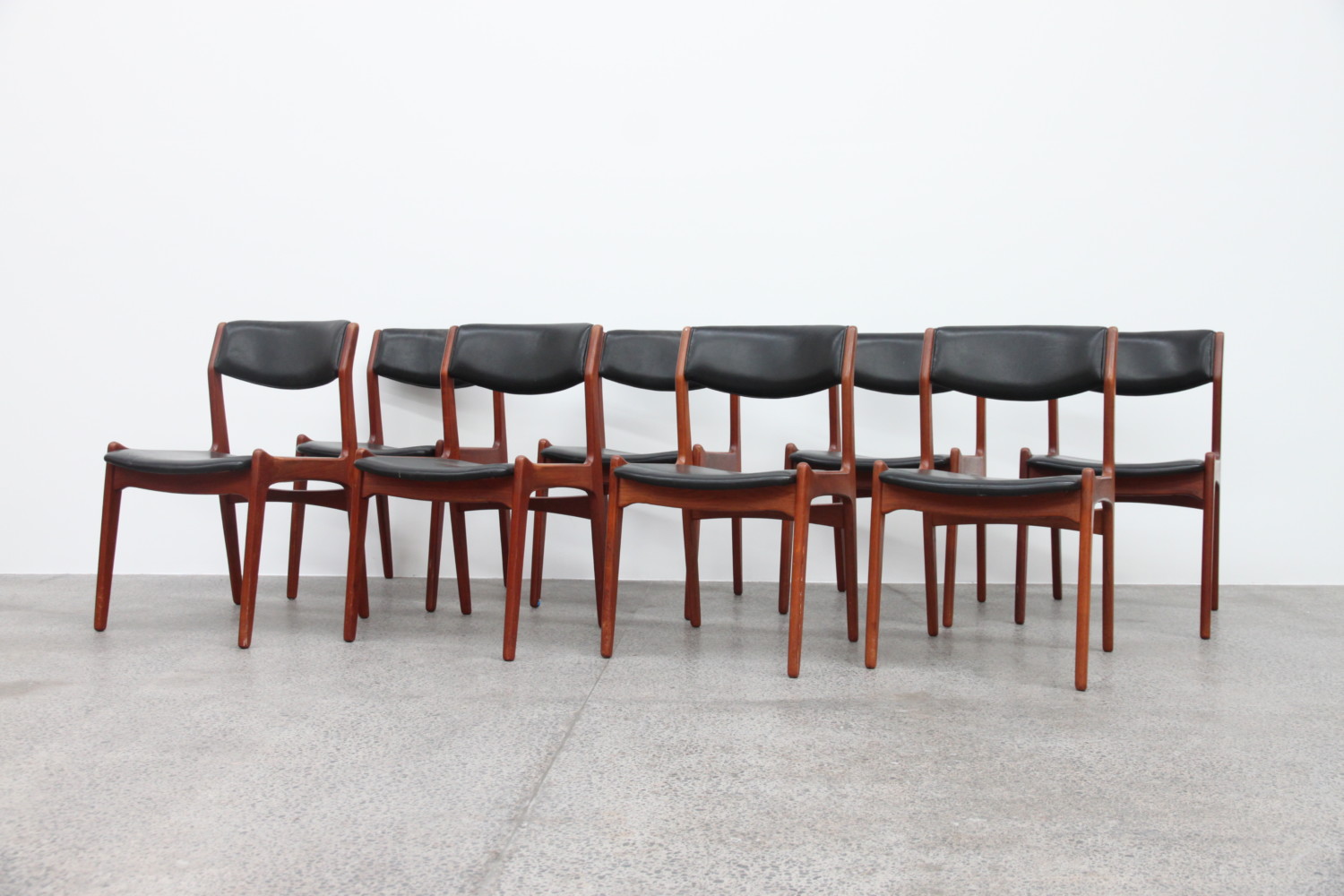 Danish Dining Chairs in Leather