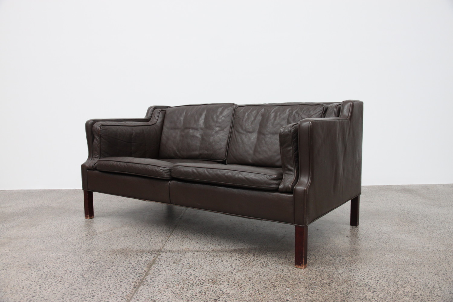 Pair of  Brown Leather Sofas