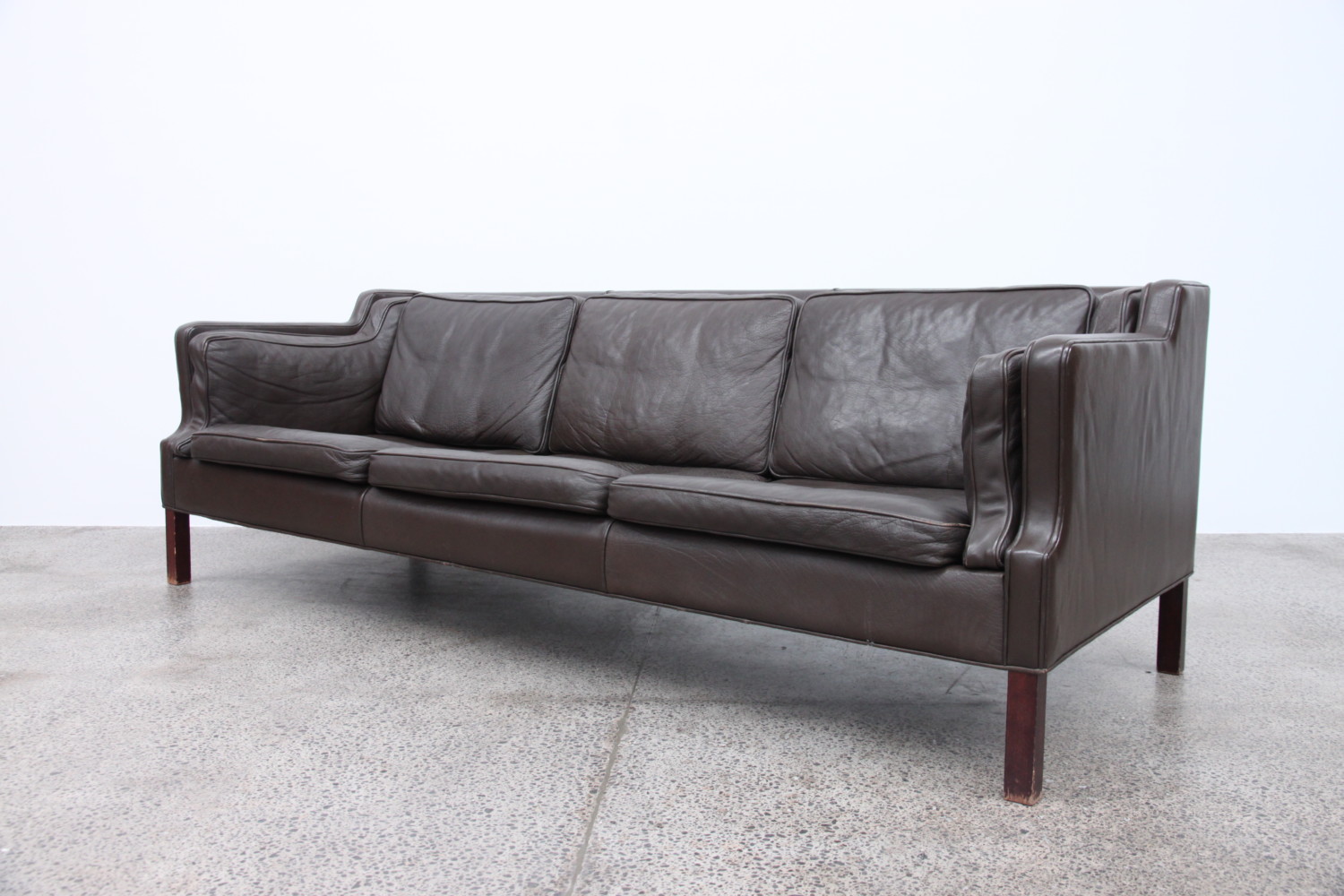 Pair of  Brown Leather Sofas