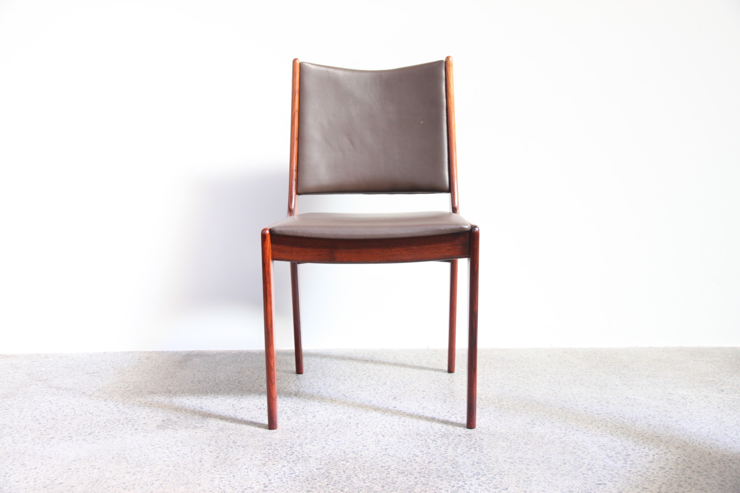 Leather Danish Dining Chairs x8 by Johannes Andersen Sold