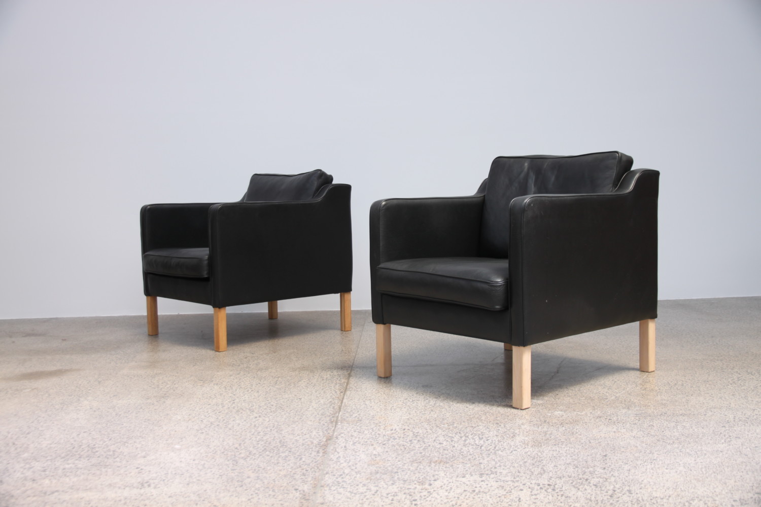 Black Leather Armchairs