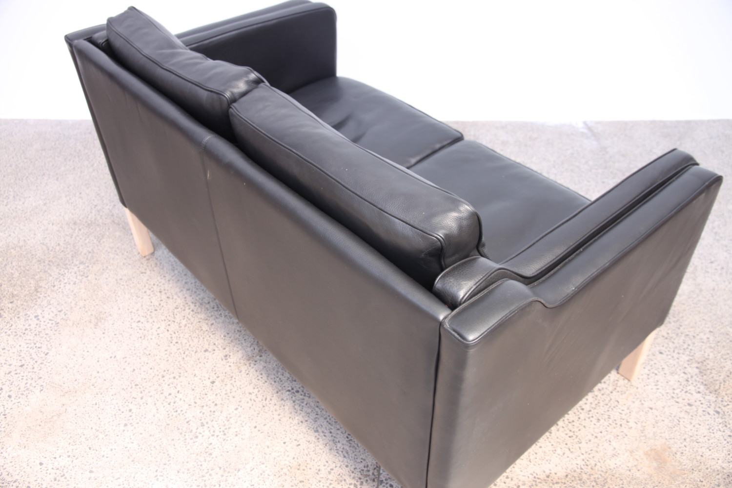 Black Leather Two Seater