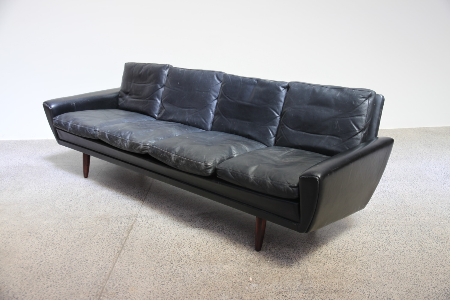 Black Four Seater Sofa