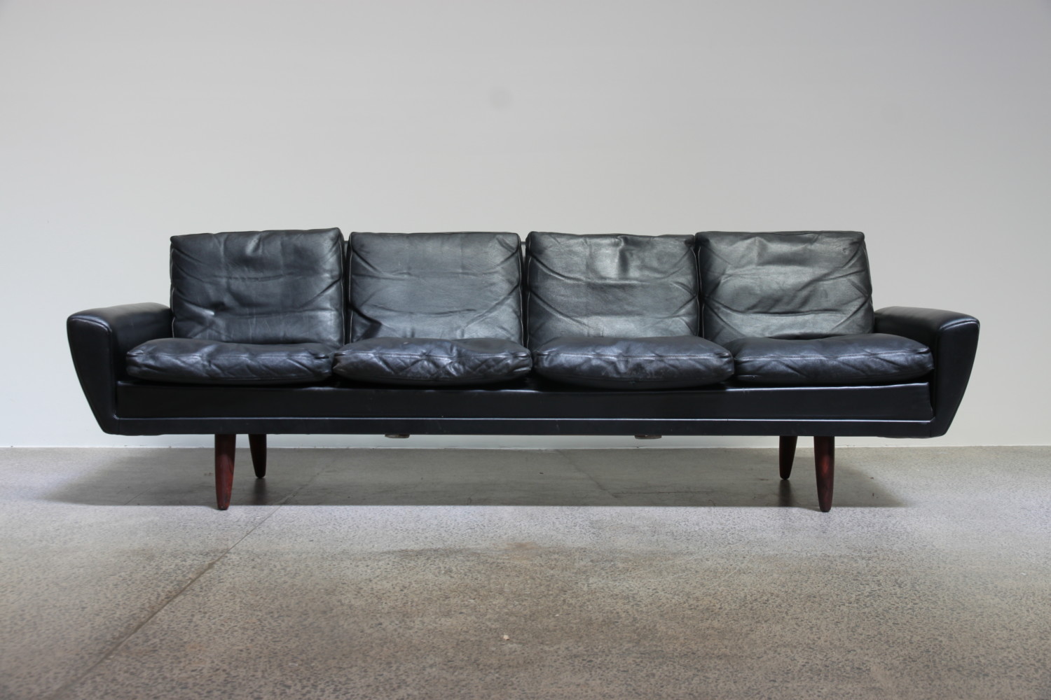 Black Four Seater Sofa
