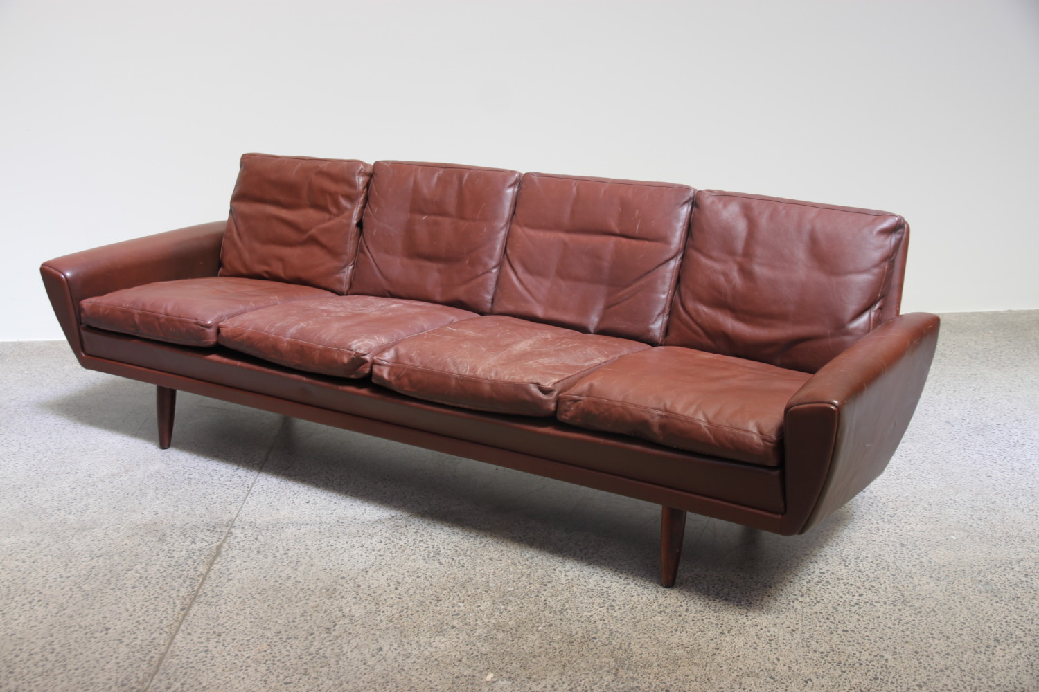 Brown Four Seater Sofa