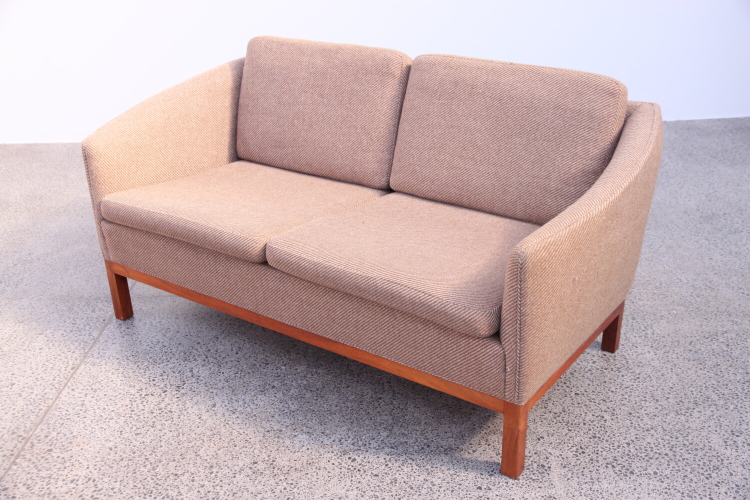Rosewood and Wool Sofa by Illum Wikkelso