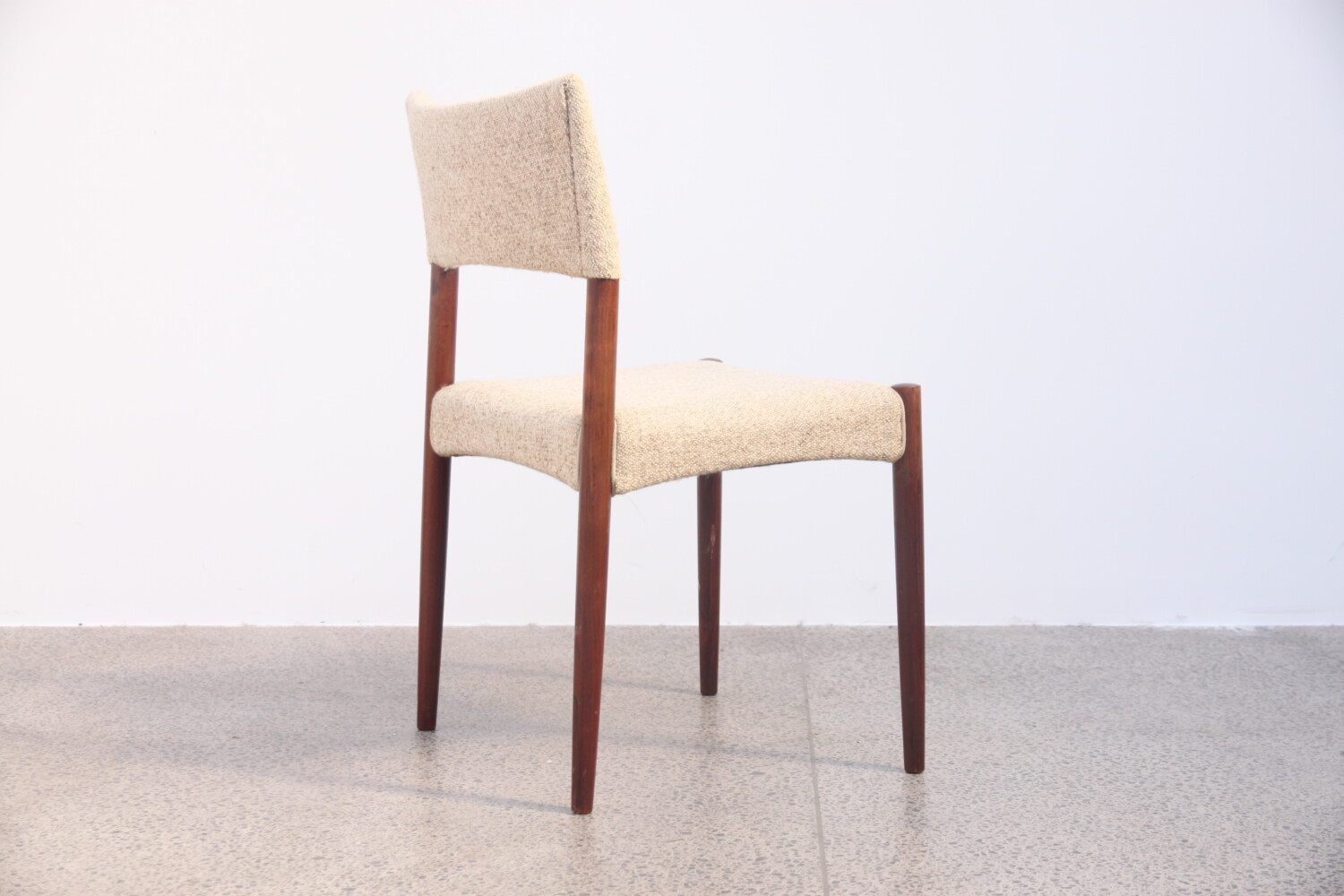 Wool and Rosewood Dining Chairs