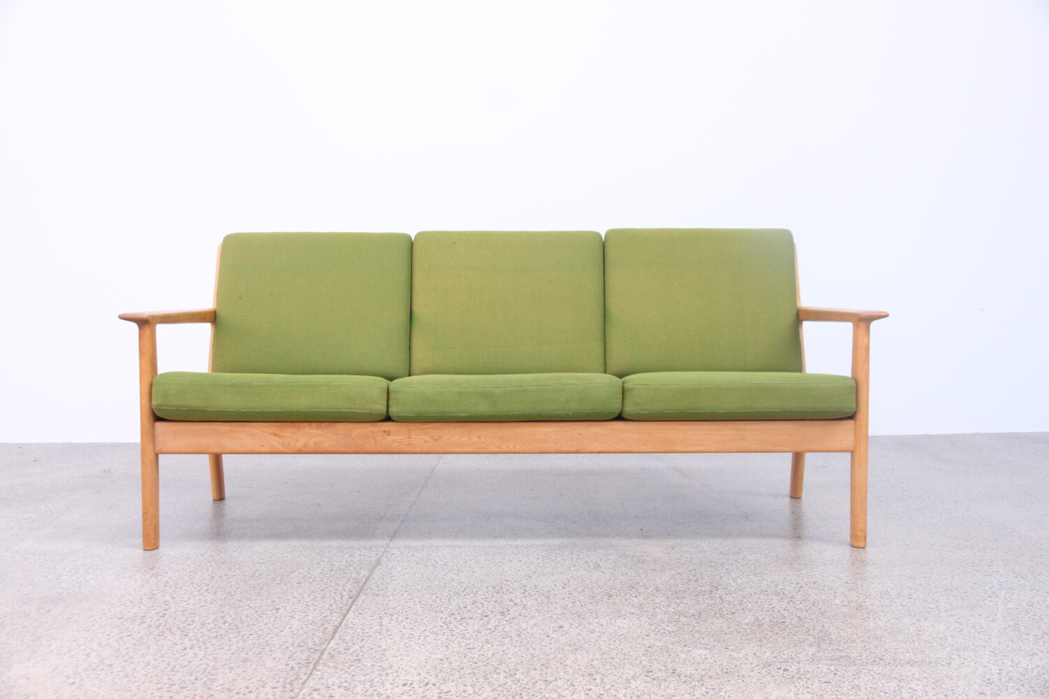 Oak and Wool Sofa by Hans Wegner
