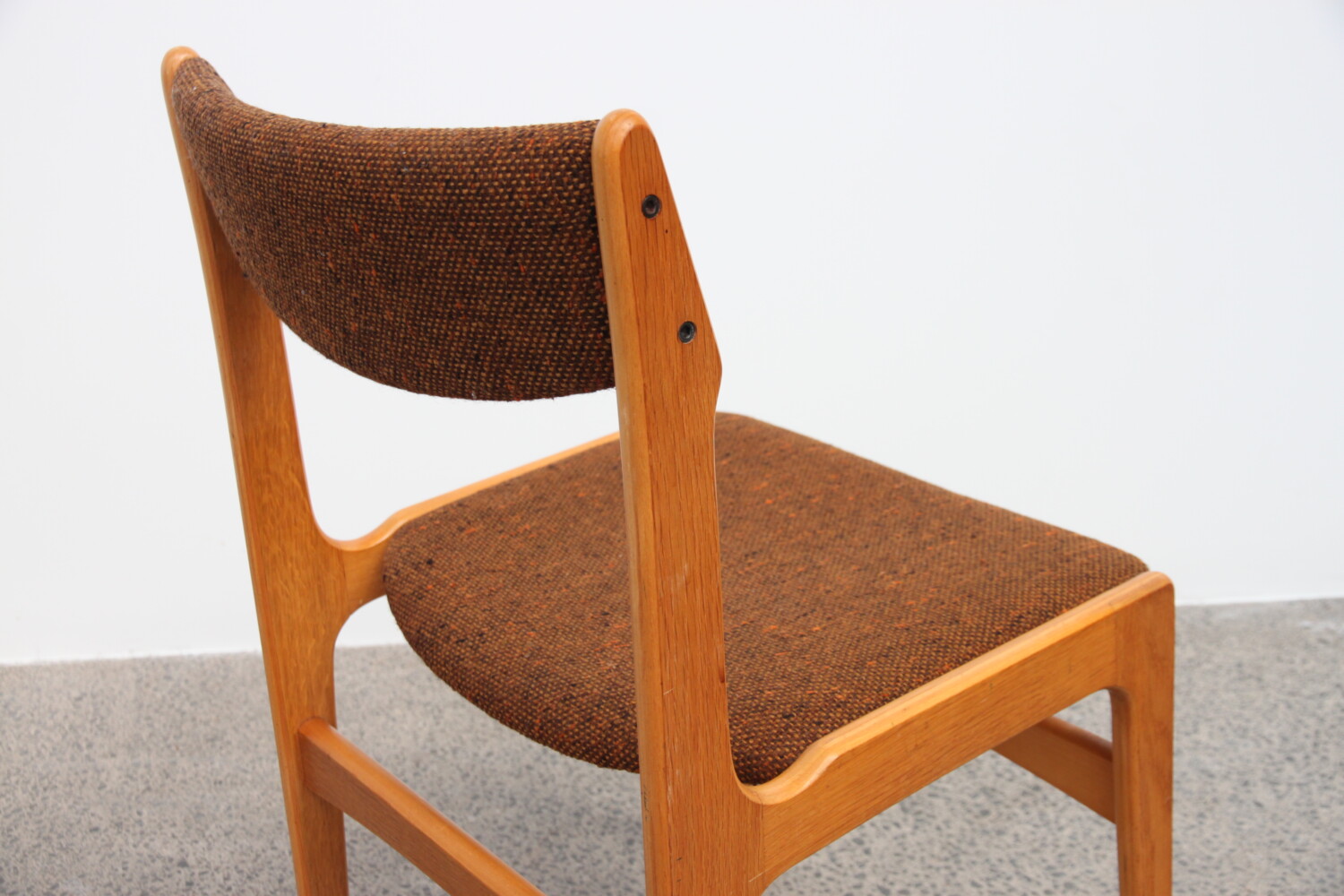 Oak + Wool Dining Chairs by Erik Buch