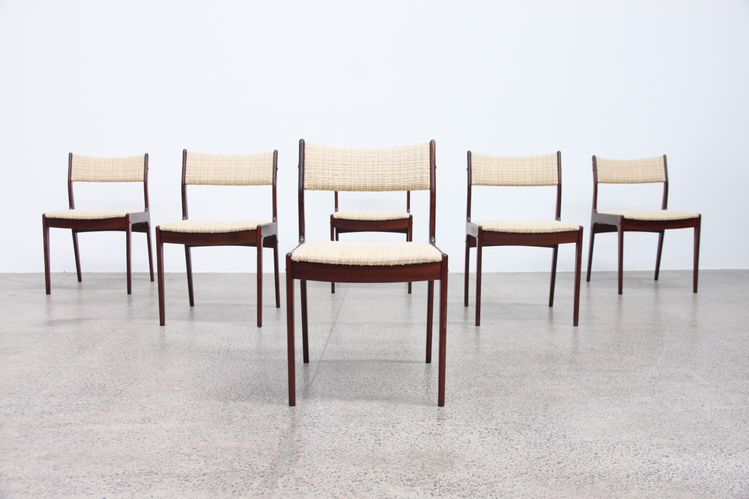 Beech + Wool Dining Chairs by Johannes Andersen