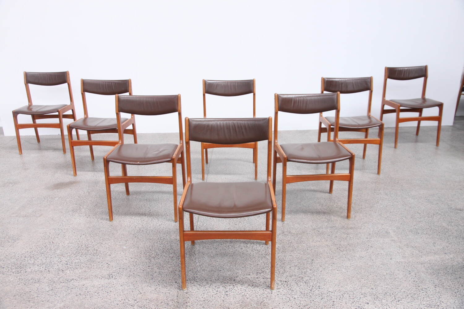 Dining Chairs by Erik Buch Leather
