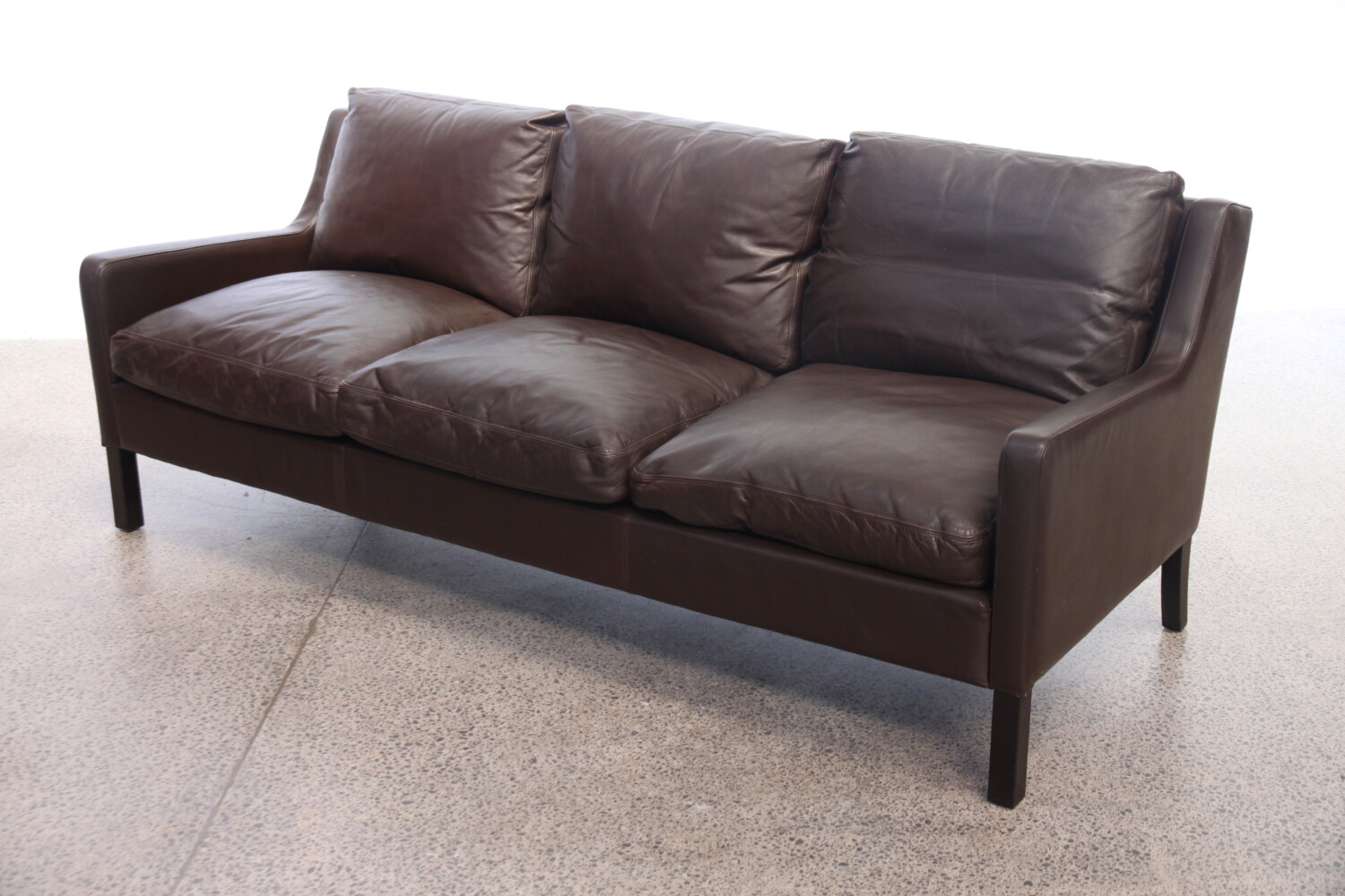 Pair Of Brown Leather Sofa