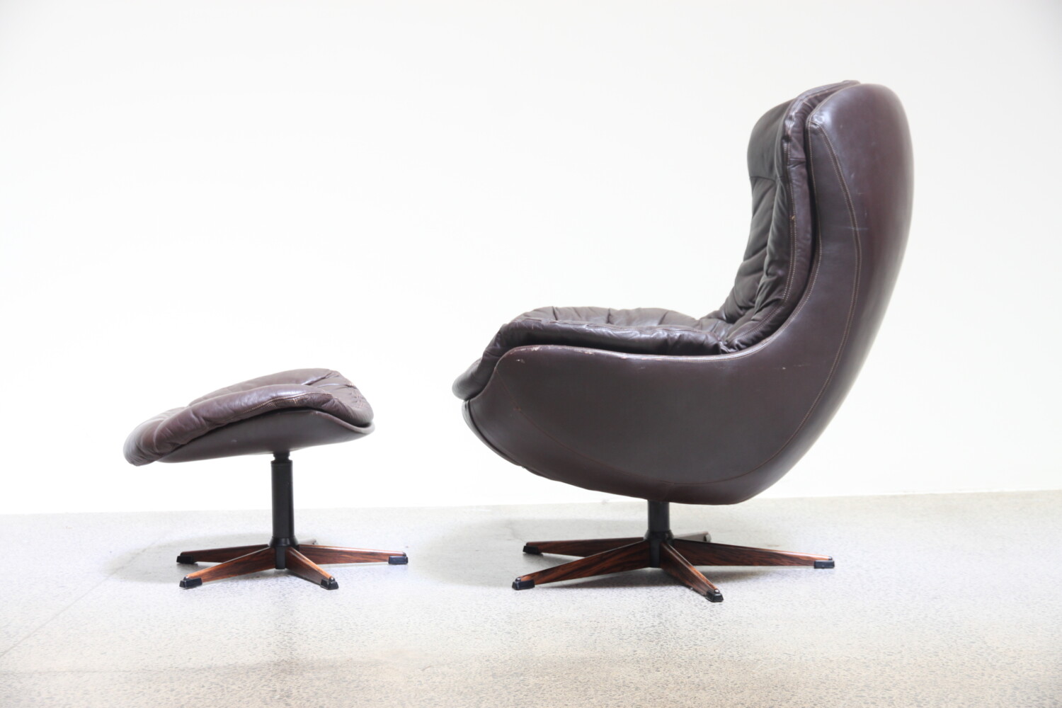 Swivel Chair and Footstool by H.W Klein
