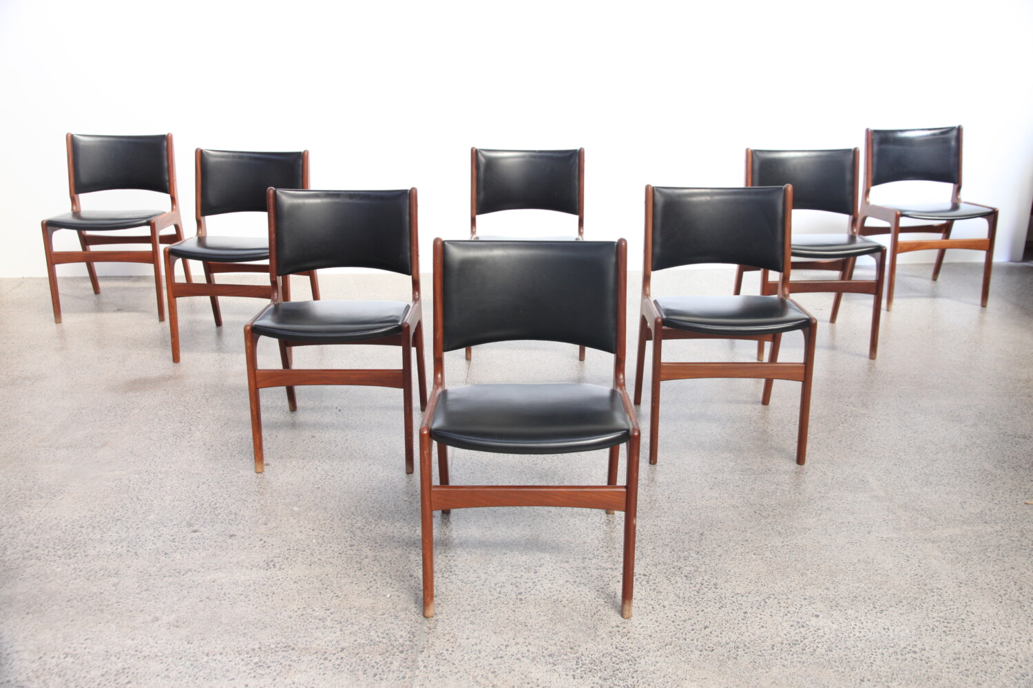 Danish Chairs x8 by Johannes Andersen