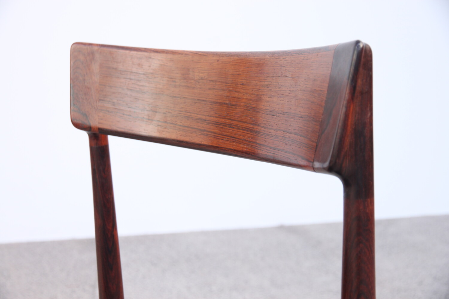 Rosewood and Leather Dining Chairs by Rosengren Hansen