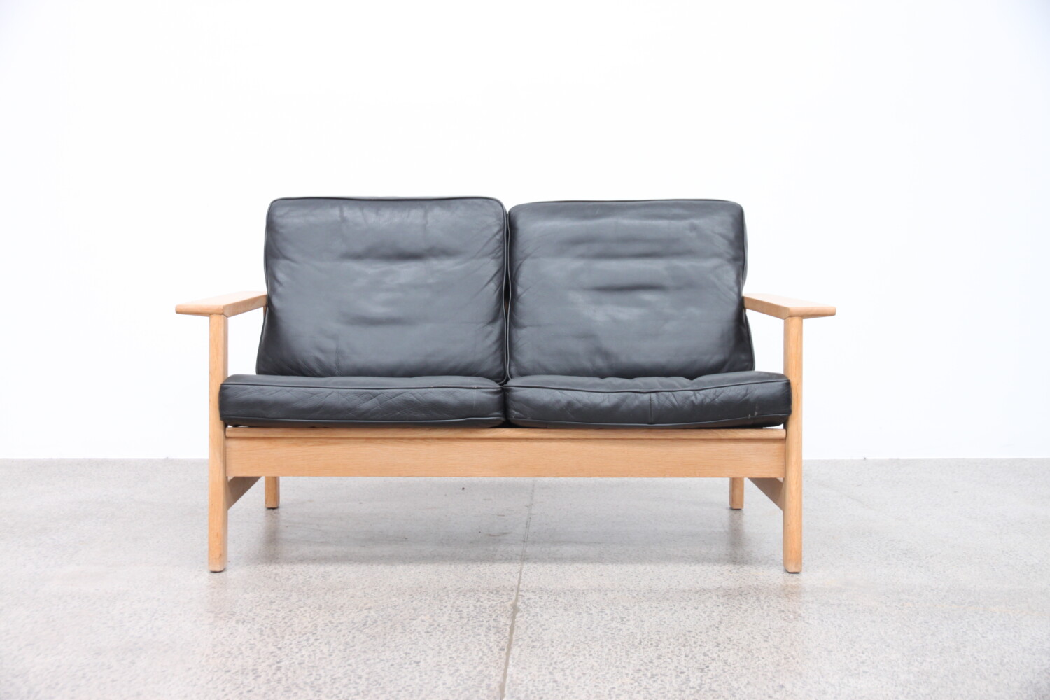 Oak & Leather Lounge Set Sold