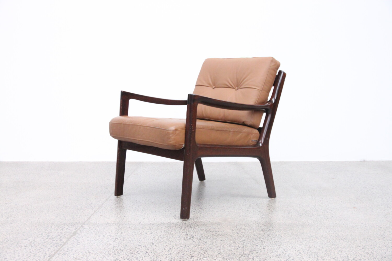 Leather Armchair by Ole Wanscher