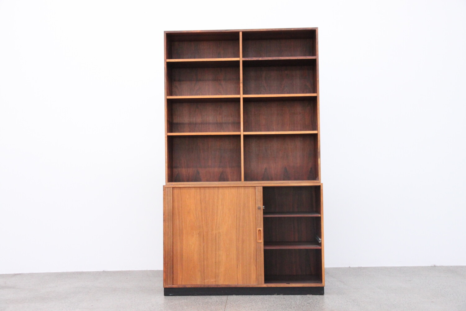 Rosewood Bookcase with Cupboard