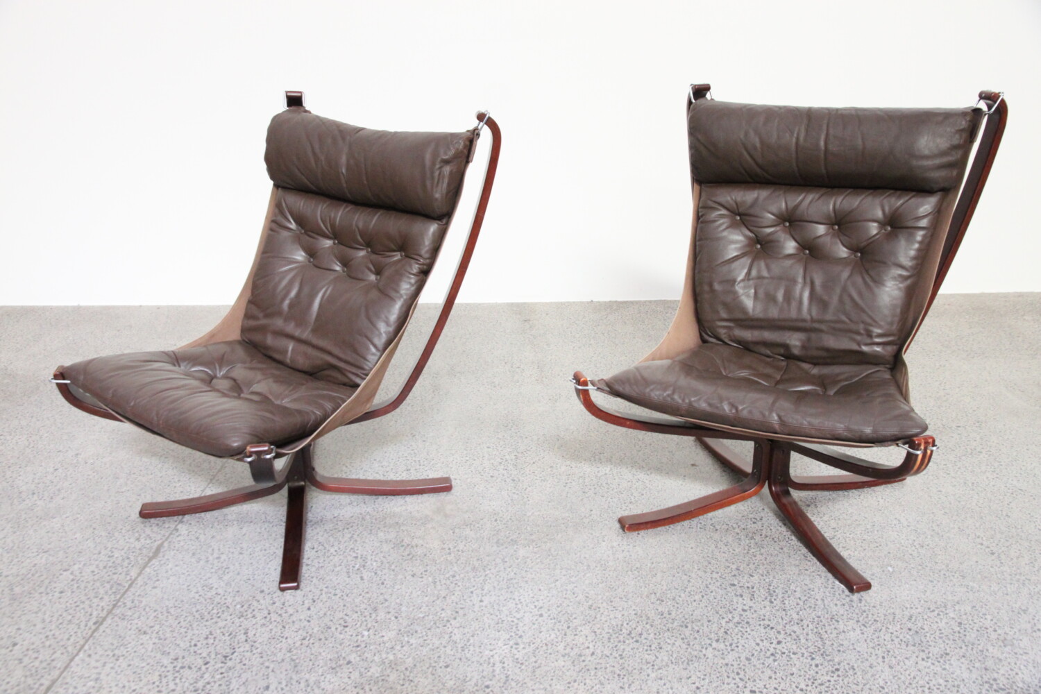 Pair of High back Falcon Chairs Sold