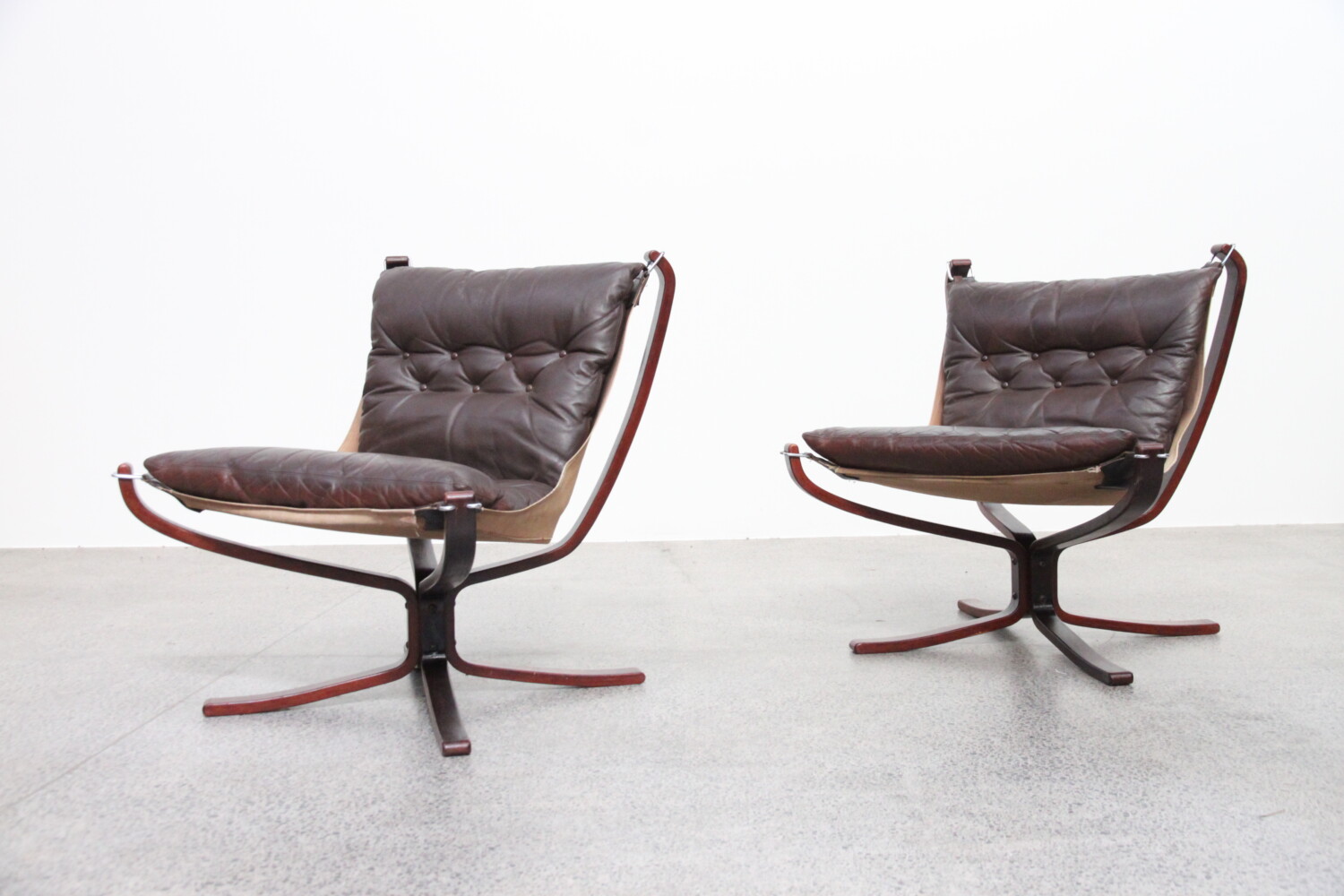Pair of Low Back Falcon Chairs sold