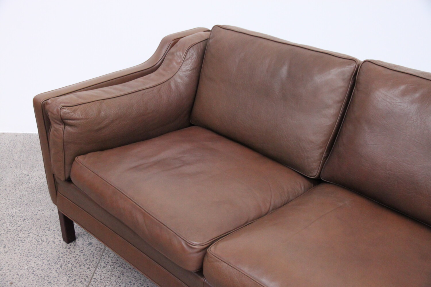 Large Three Seater Leather Sofa