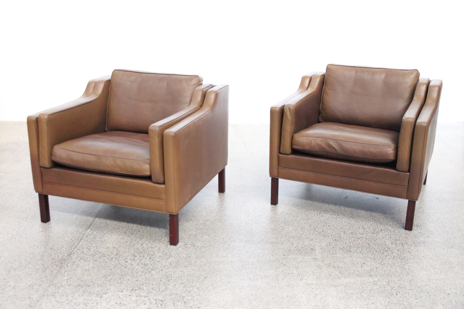 Pair of Leather Armchairs sold